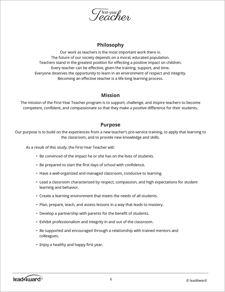 First-Year Teacher: Growing Effective Teachers