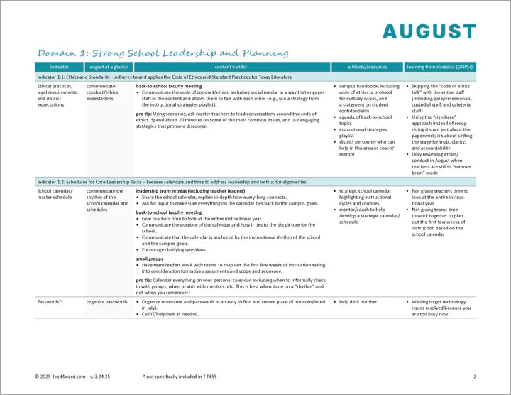 The Principal's Field Guide