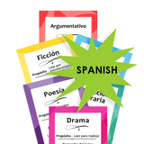 SPANISH K-2 Genre Bookmarks (Color)