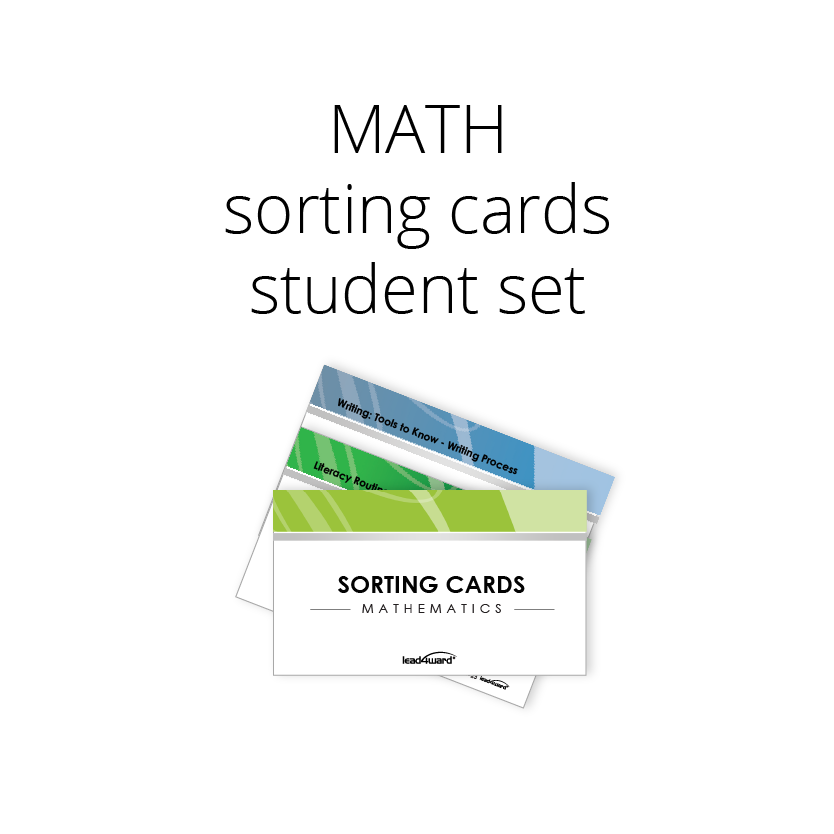 sorting cards - math student sets