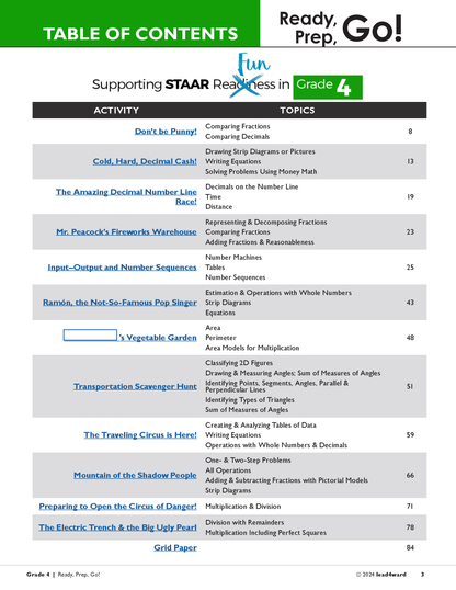 mathmark STAAR prep (Grades 3-8)