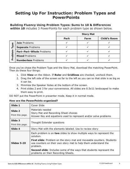 mathmark Primary: Building Fluency Using Problem Types (K-1)