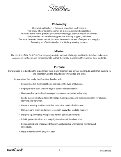 First-Year Teacher: Growing Effective Teachers