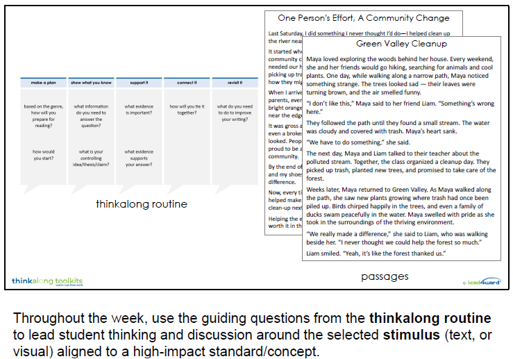 thinkalong toolkits middle school campus bundle (rla 6-8, ss 8)