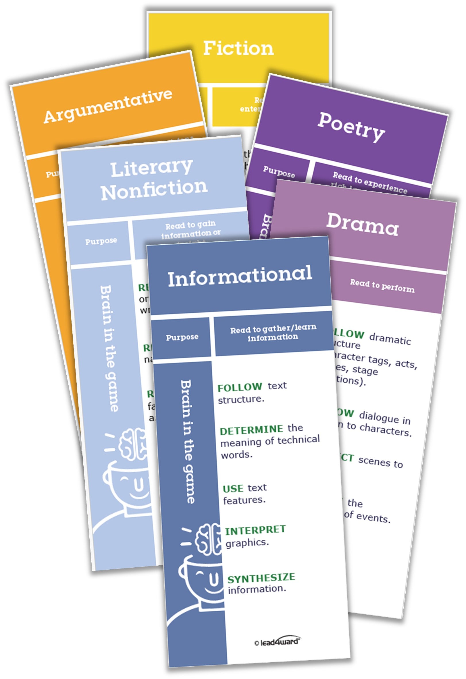 Secondary Genre Bookmarks (Color) – lead4ward