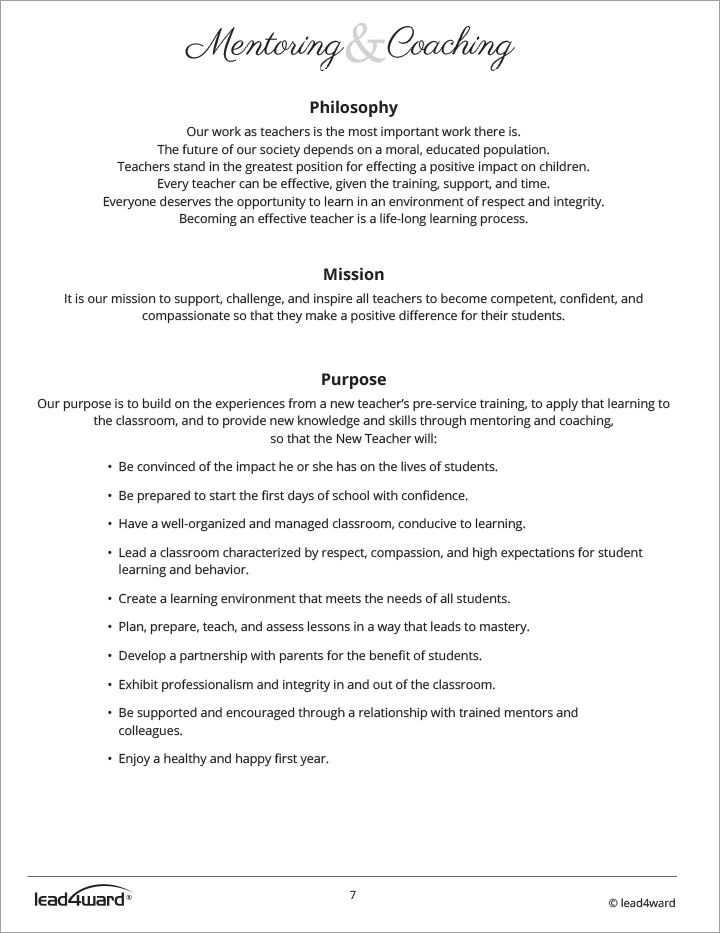 Mentoring and Coaching: Helping New Teachers Succeed