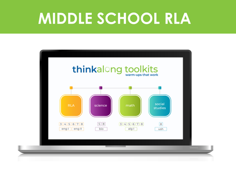 thinkalong toolkits middle school campus bundle (rla 6-8, ss 8)