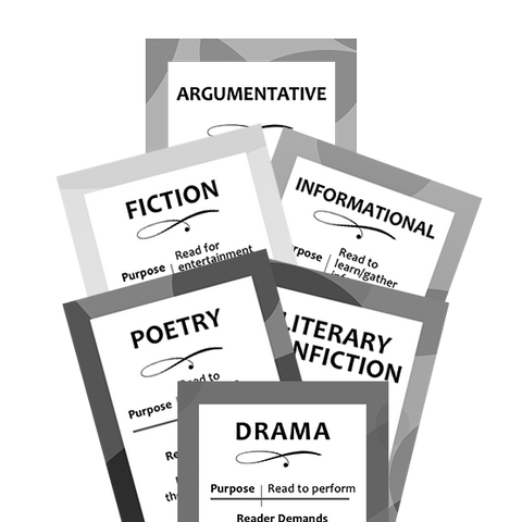 Secondary Genre Bookmarks (B/W)